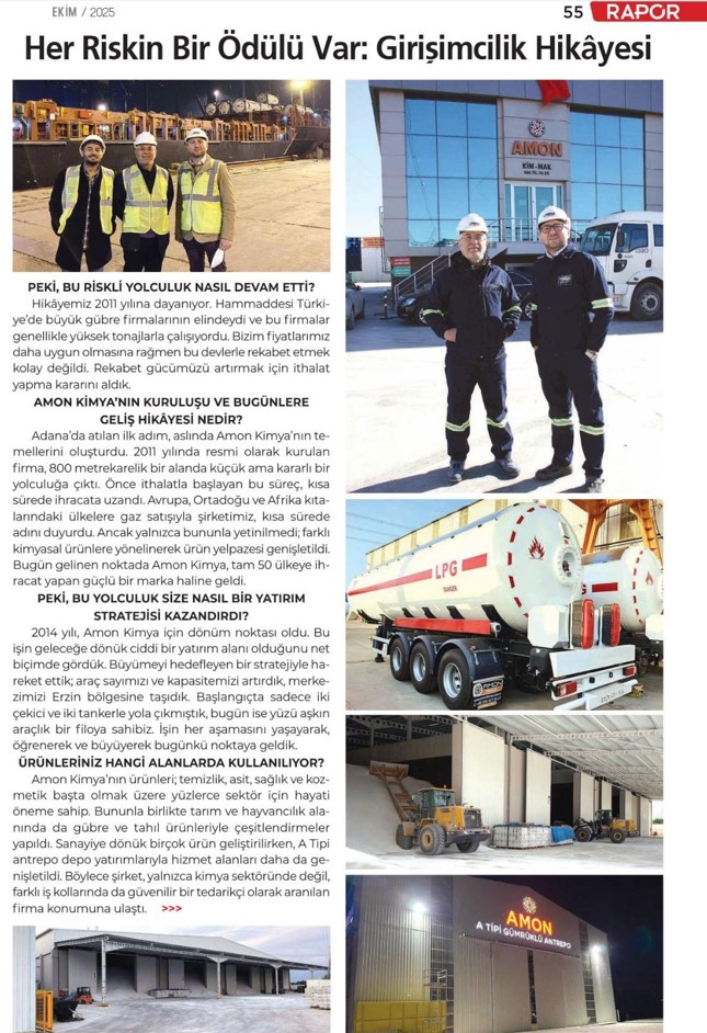 İYönetim Kurulu Başkanımız Sn. Mehmet Özsüren'in Rapor Dergisi/Ekim 2025 röportajından